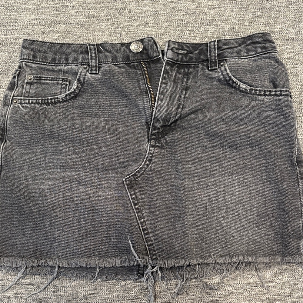 BDG Washed Black Denim Mini Skirt